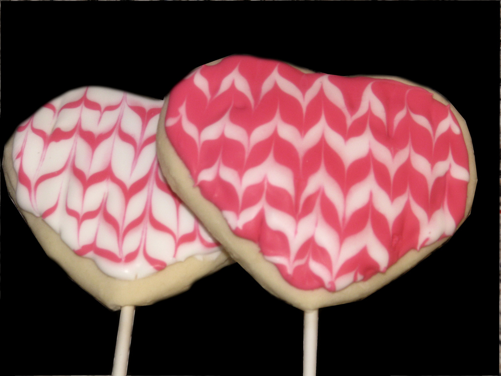 Sugar Cookie Hearts on a Stick