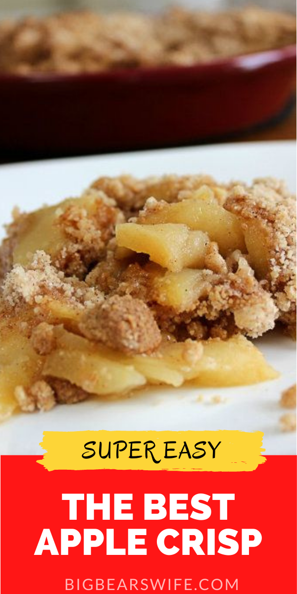 This is the best apple crisp recipe that we've ever made! It's a family favorite and I make it for almost every holiday and family gathering! via @bigbearswife