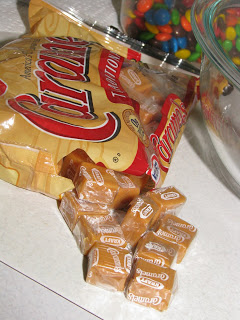 Caramel Squares on counter