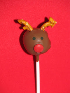 Rudolph the Red Nosed Cake Pop