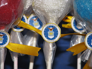 Troop Thank You Cake Pops - Air Force Label 