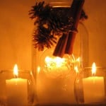 Snow Mason Jar Candles