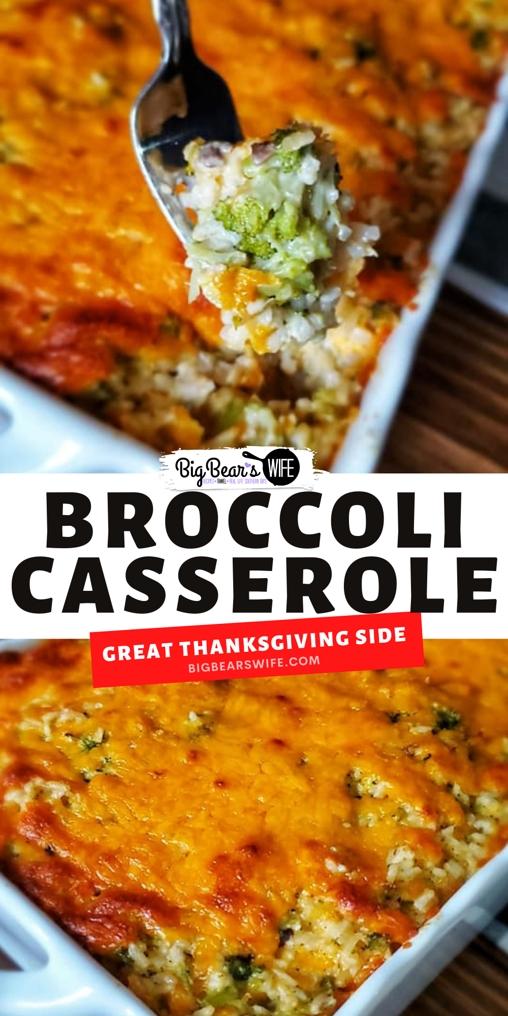 Ma’s Broccoli Casserole recipe was handed down to me by my grandmother and it's always on the table for every holiday and party around here! I'll show you how I make it so that you can add it to your favorites list too! This broccoli casserole is made with broccoli, cheese, rice, soup and seasonings.  via @bigbearswife