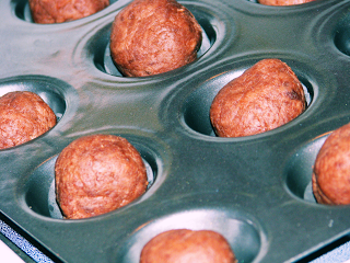 Cake Truffles in a mini muffin tin