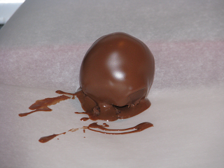 Cake Truffle on parchment paper