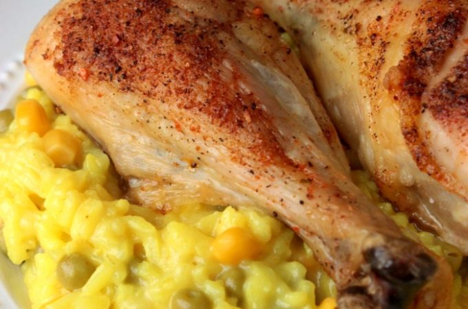Roasted Chicken Leg Arroz Con Pollo