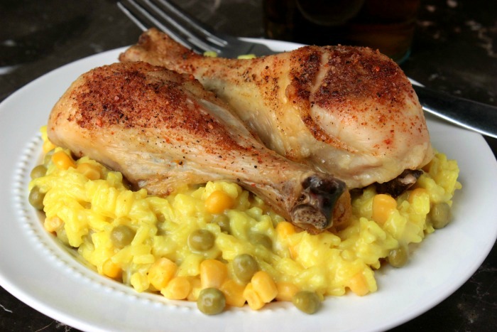 Roasted Chicken Leg Arroz Con Pollo