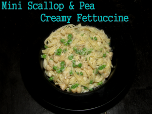 Mini Scallop & Pea Creamy Fettuccine