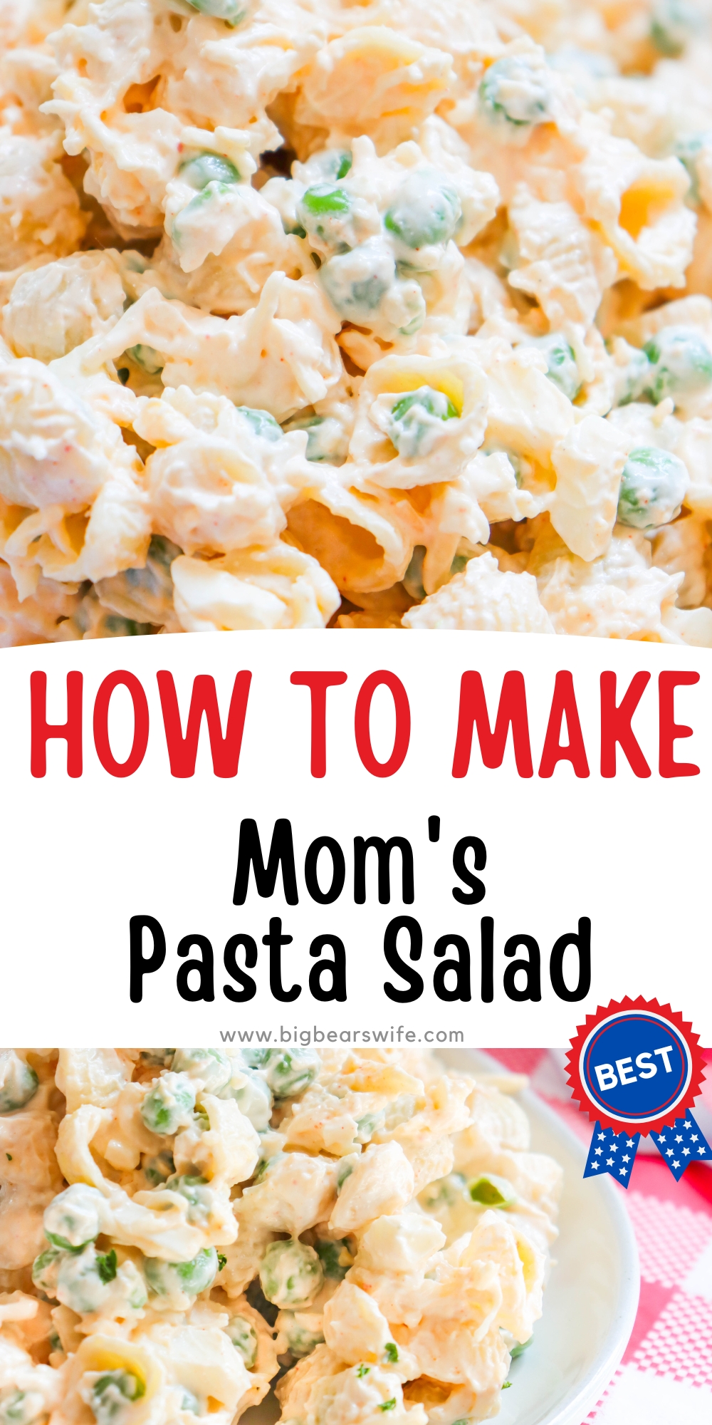 This is a classic and simple pasta salad that everyone loves. Mom's Pasta Salad is Best after about 4 hours in the fridge but even better the next day.  via @bigbearswife