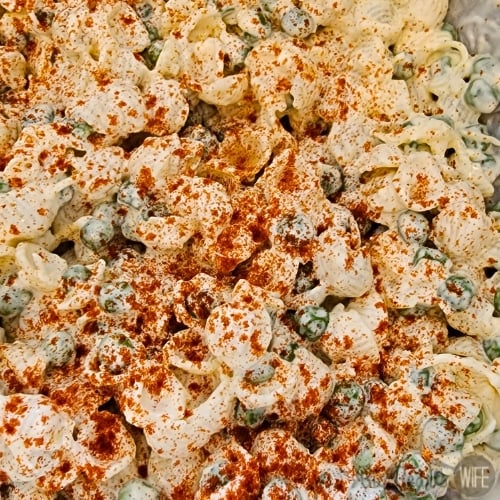 paprika added to pasta salad