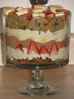 Strawberry, Banana, Chocolate Chip Trifle