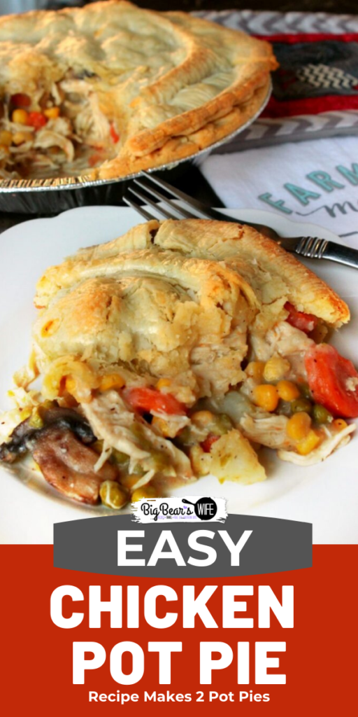 Chicken Pot Pie - Ready to make a Southern Chicken Pot Pie for dinner? GREAT! This recipe will make TWO Chicken Pot Pies, one for dinner tonight and one for the freezer!