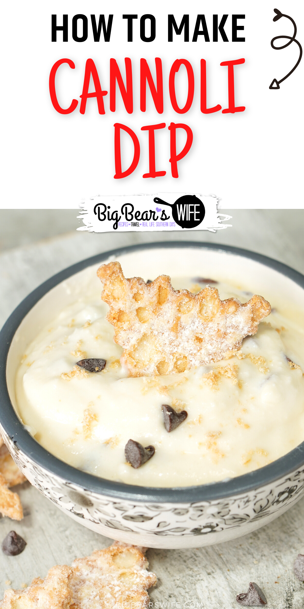 This Cannoli Dip is perfect for parties or holidays! Taste like a Cannoli without a lot of work! Super easy and tasty!  via @bigbearswife