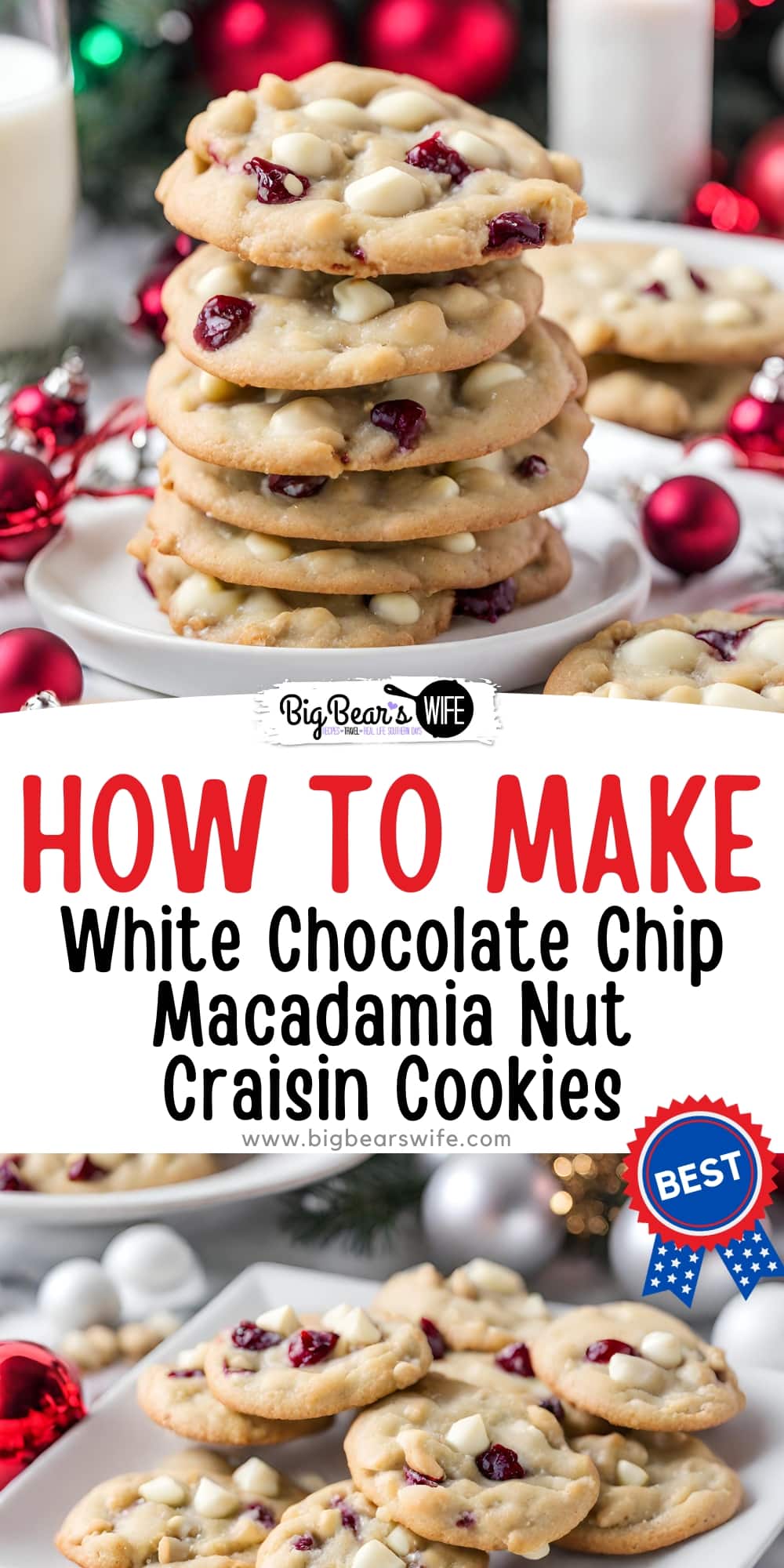 Looking for a new addition to your cookie collection? Look no further! Discover the magic of white chocolate chip macadamia nut craisin cookies and why they deserve a spot in your baking repertoire. With their irresistible combination of creamy white chocolate, buttery macadamia nuts, and tangy craisins, these cookies are sure to become a family favorite. via @bigbearswife