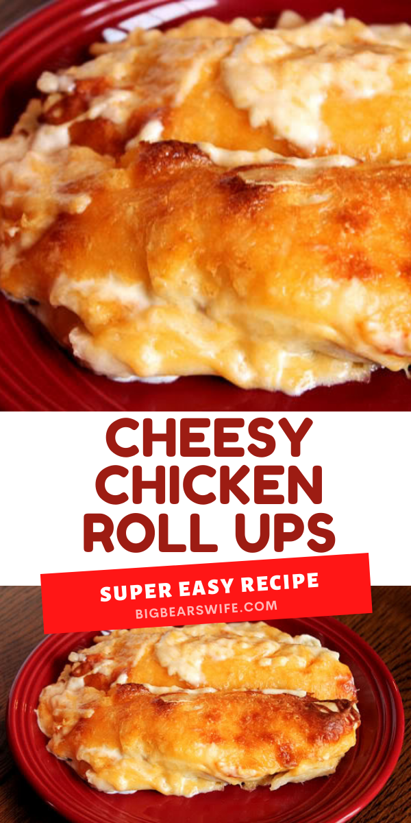 These easy Cheesy Chicken Roll Ups remind me of cheesy chicken enchiladas! The're easy to make and super delicious! 

 via @bigbearswife