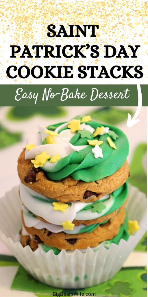 No need to go super crazy with the St. Patricks Day treats! Sometimes, simple is best! These no bake Saint Patrick’s Day Cookie Stacks are easy to decorate and fun to eat!