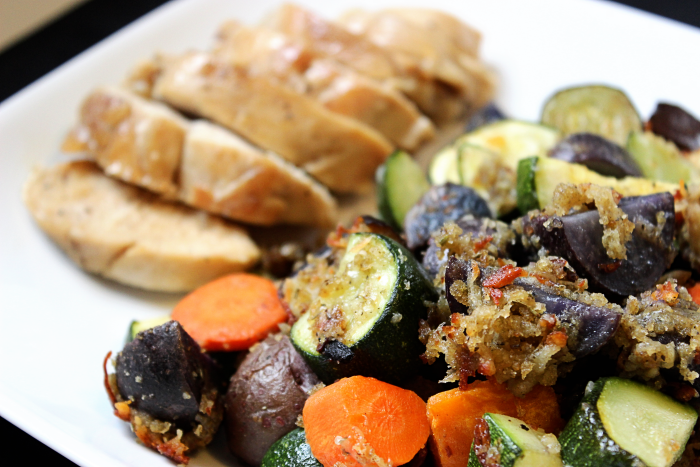 Rosemary and Garlic Roasted Vegetables #KraftFreshTake BigBearsWife.com @bigbearswife