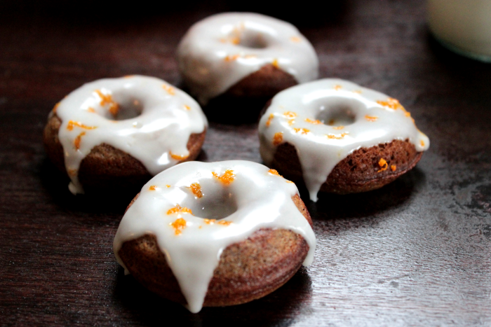 Chocolate Espresso Mini Donuts with Orange Zest Glaze at BigBearswife.com
