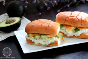 Mini Chicken Salad, Avocado and Cheese Subs #SundaySupper