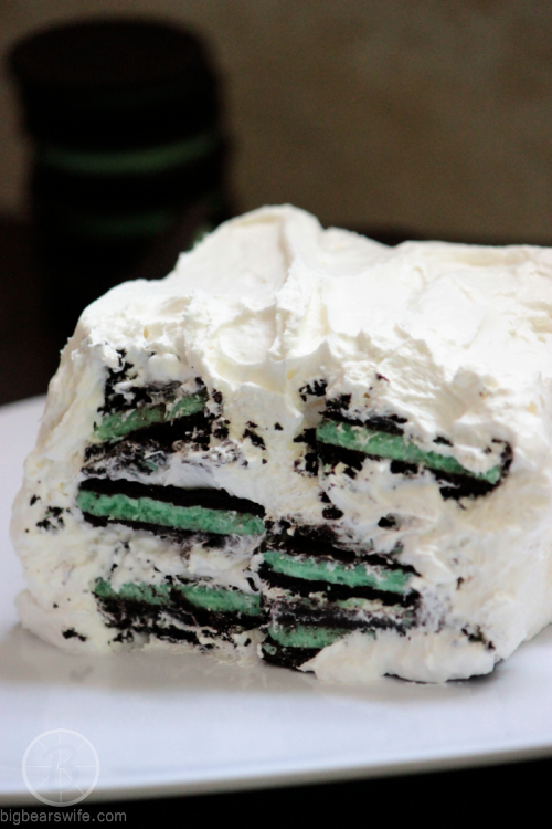 White Chocolate Oreo Mint Icebox Cake From BigBearsWife.com