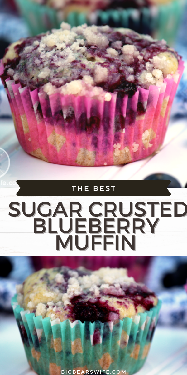 These Sugar Crusted Blueberry Muffins might qualify as the BEST blueberry muffin recipe that I’ve ever made! 
 via @bigbearswife