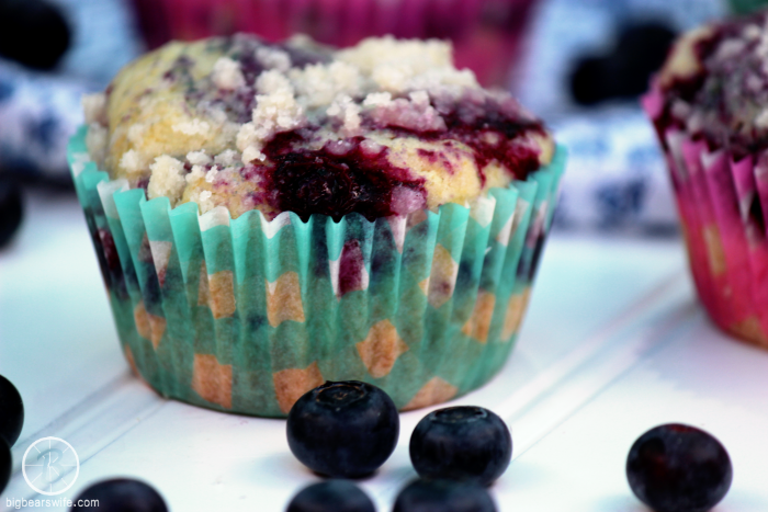 Sugar Crusted Blueberry Muffins