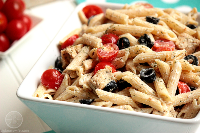 Greek "Dill"-light Pasta Salad | BigBearsWife.com