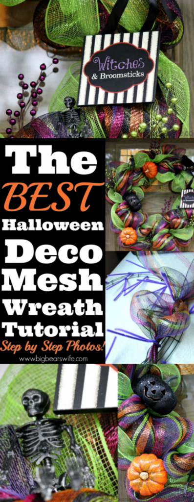 Halloween Deco Mesh Wreath Tutorial