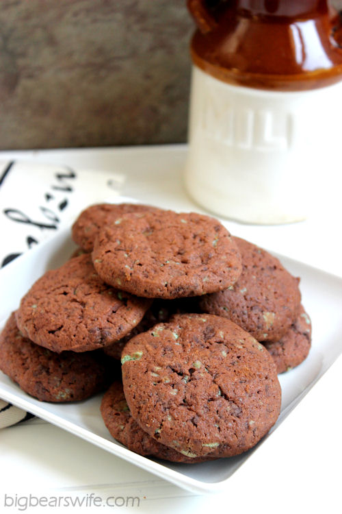 Mint Chocolate Brownie Cookies | BigBearsWife.com