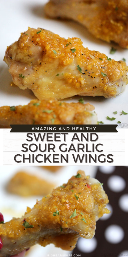  Perfect Sweet and Sour Garlic Chicken Wings for anytime of the year! Make them on Halloween and call them "bat wings"