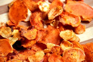 Baked Sweet Potato and Parsnip Chips #OurOctoberChallenge