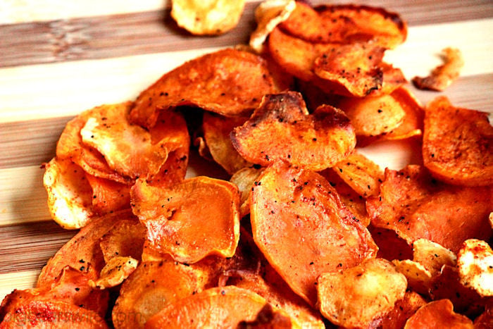 Baked Sweet Potato and Parsnip Chips | BigBearsWife.com
