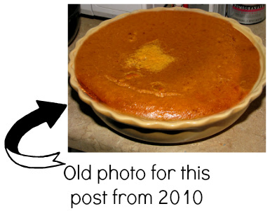 old photo of pumpkin pie