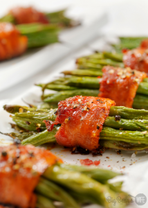 These tasty Bacon Wrapped Green Beans are really easy to make and are a great side dish! 