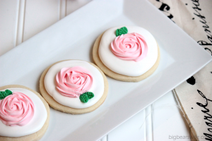 Pink Rose Sugar Cookies
