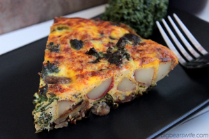 Red Potato, Kale, Mushroom and Feta Frittata #BetterWithReds #HealthyChoices