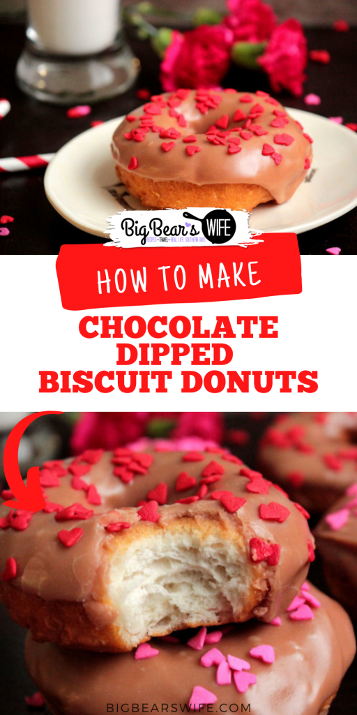 Want a quick and easy Valentines Donut for you sweetheart? I've got the perfect recipe for you! No donut making skills required! These use canned biscuits!