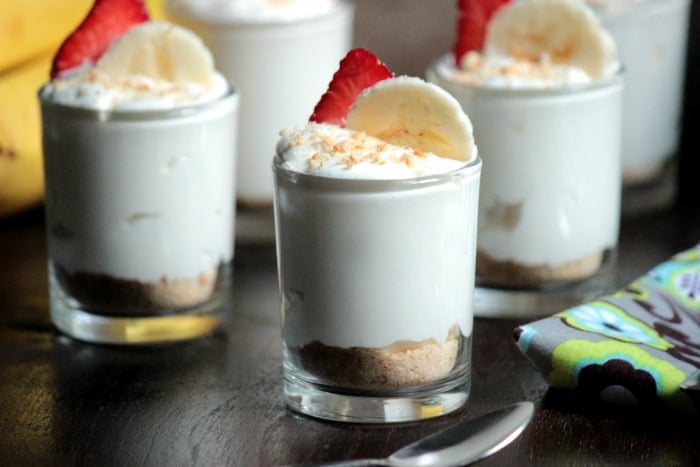 Our New Favorite Dessert!! No Bake Marshmallow Cheesecake Shooters - Individual Cups of No Bake Marshmallow Cheesecake! 