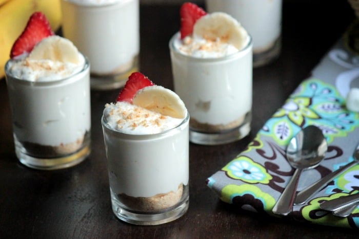 Simple and Easy to make!!  No Bake Marshmallow Cheesecake Shooters - Individual Cups of No Bake Marshmallow Cheesecake! 