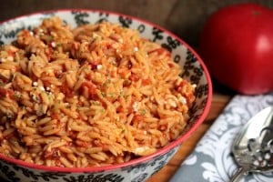 Orzo with Tomatoes and Feta