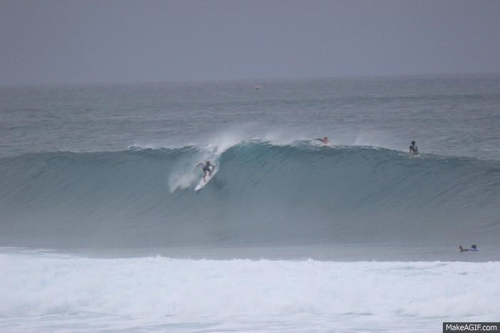 Surfers at 2014 Volcom Pipe Pro on Make A Gif