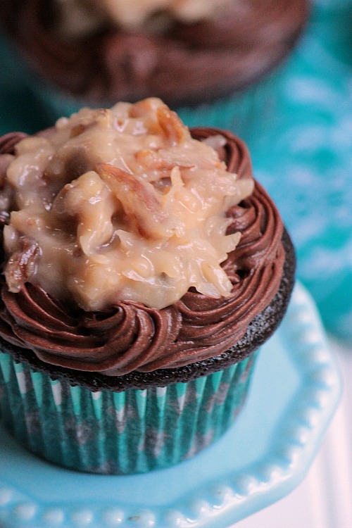Probably the best cupcakes that I've ever made! German Chocolate Cupcakes