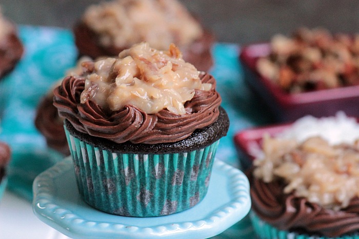 Probably the best cupcakes that I've ever made! German Chocolate Cupcakes