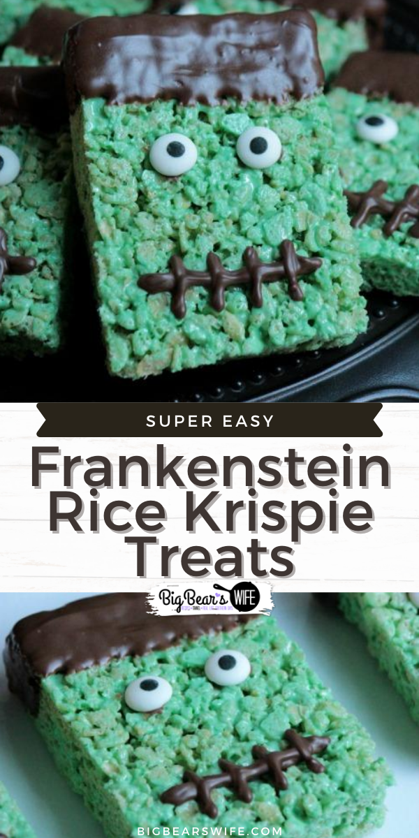  Frankenstein is ready for his close up! Frankenstein Rice Krispie Treats will be sure to bring the party to life! via @bigbearswife