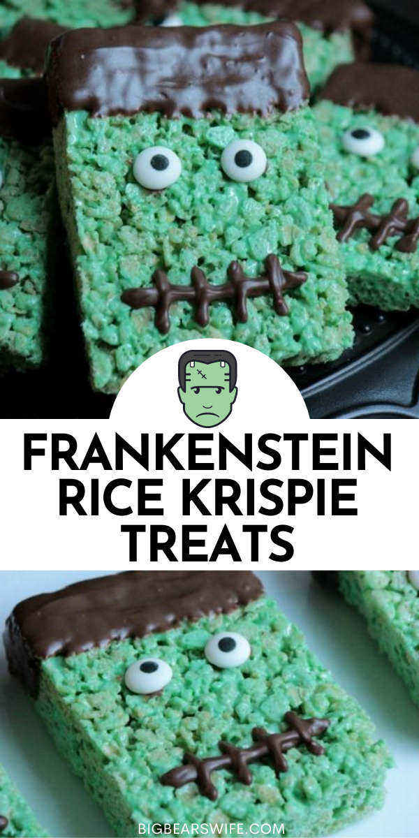  Frankenstein is ready for his close up! Frankenstein Rice Krispie Treats will be sure to bring the party to life! via @bigbearswife