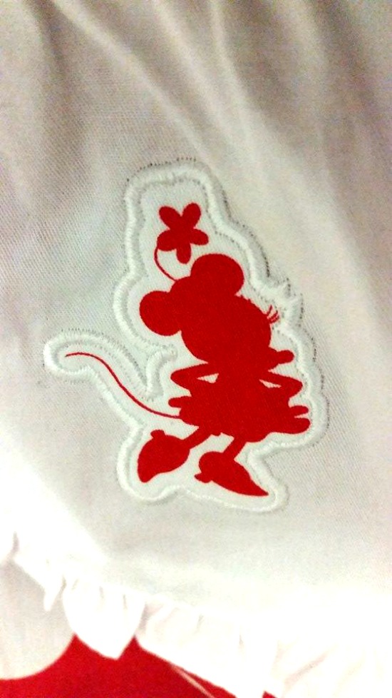 Minnie detail on Minnie Mouse Apron
