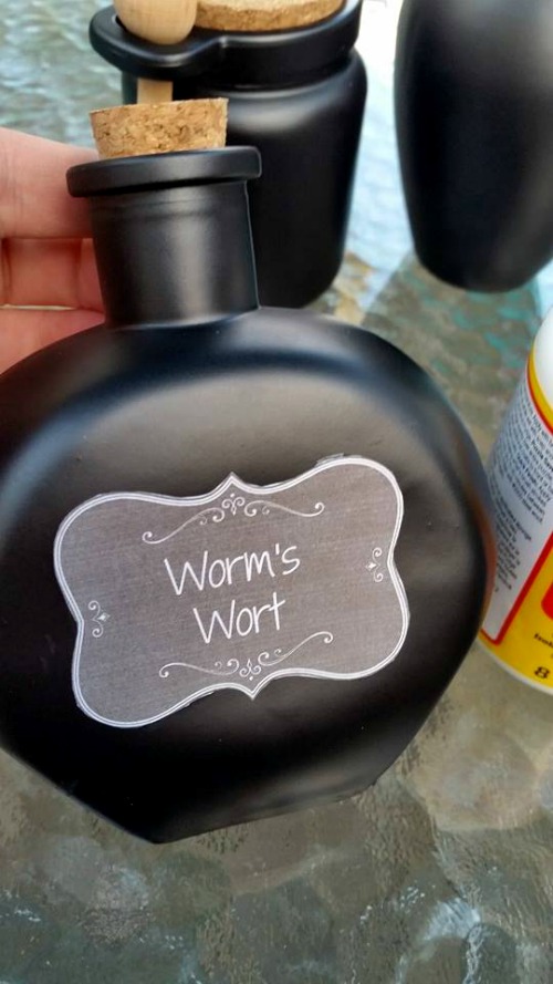 How to Make Sally's Potion Bottles from The Nightmare Before Christmas - Worms Wort, Frog's Breath and Deadly Night Shade