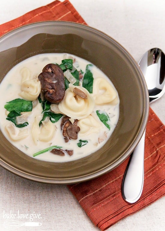 Creamy Tortellini Soup from Bake Love Give