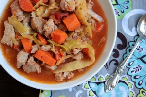 Spicy Cabbage and Pork Stew #FallforGreek