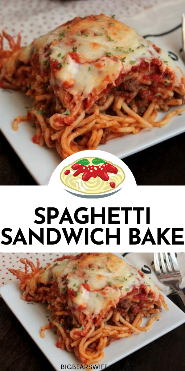 This Spaghetti Sandwich Bake combined my need for Spaghetti Sandwiches and Mom’s need for bread with every meal! haha via @bigbearswife